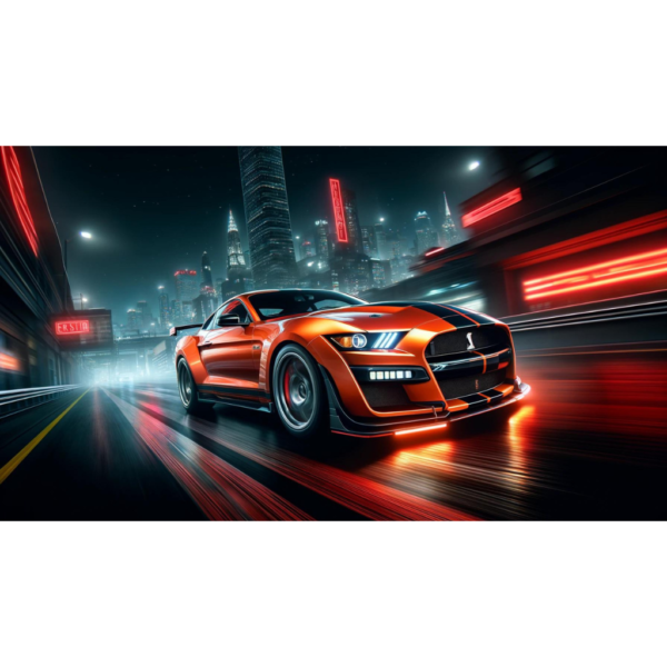 2020 Red GT500 at night